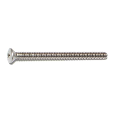 Midwest Fastener #10-24 x 2-1/2 in Phillips Oval Machine Screw, Plain 18-8 Stainless Steel, 5 PK 31743